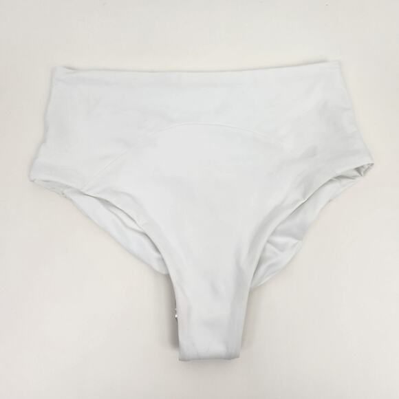 L*Space Luka Bikini Bottom Classic White Size Small Cutout High Rise - Picture 3 of 6